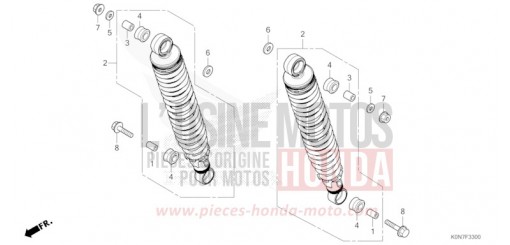 KISSEN, HINTEN CBF125MM de 2021